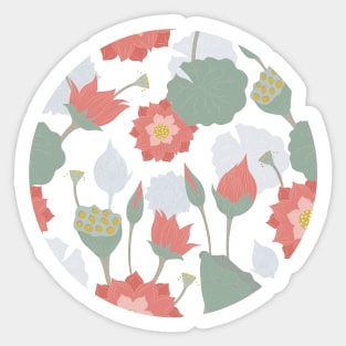 Luxury Red Lotus Sticker